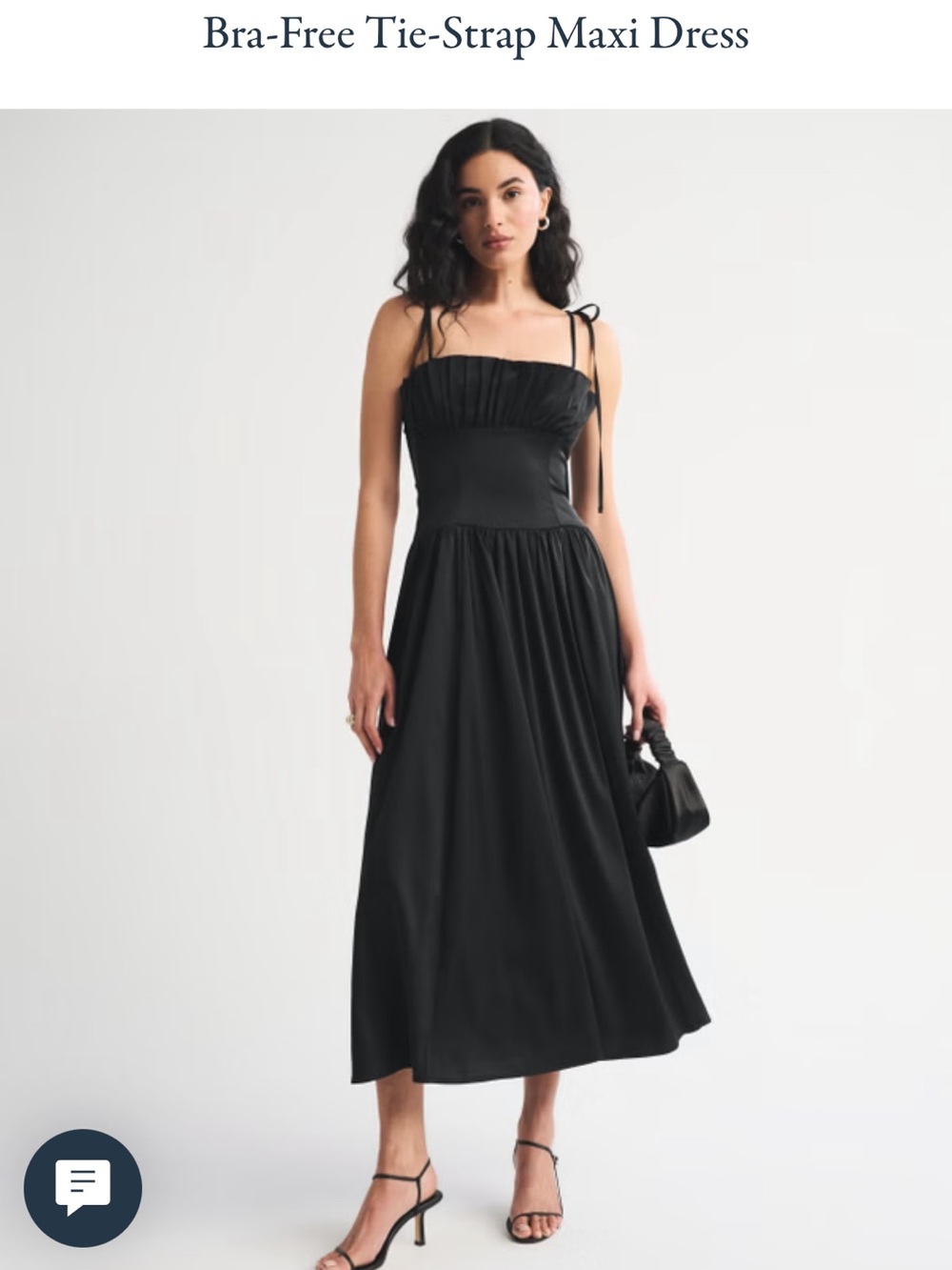 Abercrombie Bra Free Tie-Strap Maxi Wedding Guest Dress